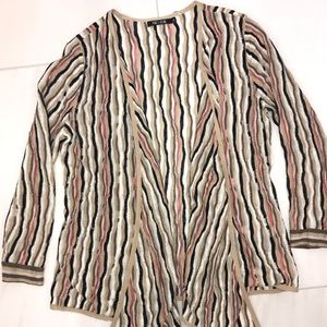 Nic + Zoe light-weight open cardigan, multi-color